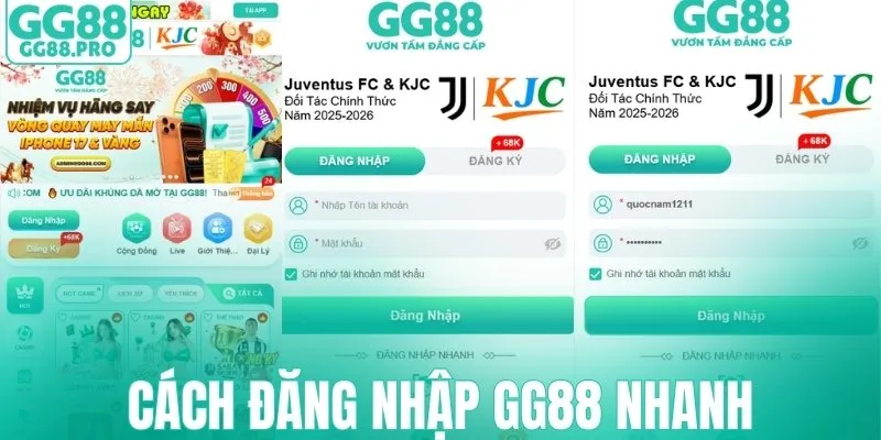 Cách đăng nhập GG88 nhanh trong 30 giây