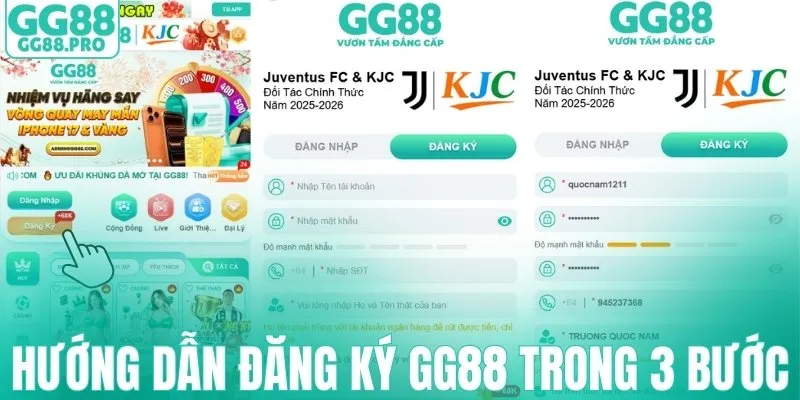Hướng dẫn đăng ký GG88 trong 3 bước nhanh chóng