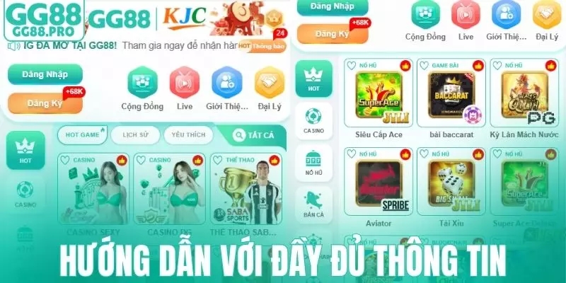 Hướng dẫn được xây dựng đầy đủ thông tin